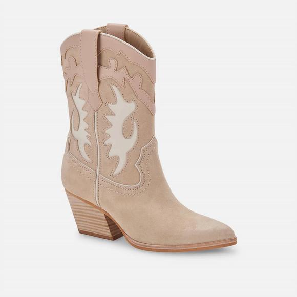 NEW DOLCE VITA women's landen western boot in natural - Picture 1 of 2